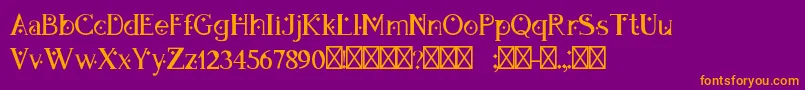 DapandoraRegular Font – Orange Fonts on Purple Background