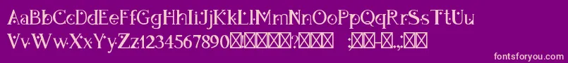 DapandoraRegular Font – Pink Fonts on Purple Background