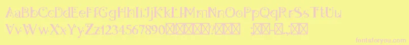 DapandoraRegular Font – Pink Fonts on Yellow Background