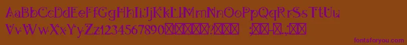 DapandoraRegular Font – Purple Fonts on Brown Background