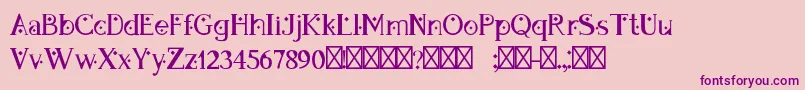 DapandoraRegular Font – Purple Fonts on Pink Background