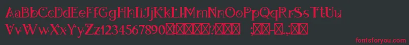 DapandoraRegular Font – Red Fonts on Black Background