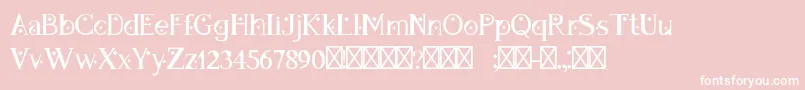 フォントDapandoraRegular – ピンクの背景に白い文字