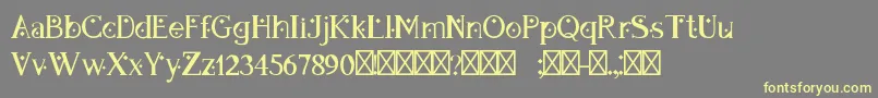 DapandoraRegular Font – Yellow Fonts on Gray Background