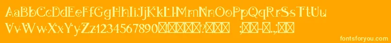 DapandoraRegular Font – Yellow Fonts on Orange Background