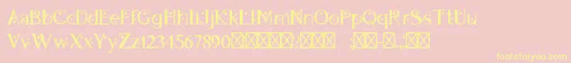 DapandoraRegular Font – Yellow Fonts on Pink Background
