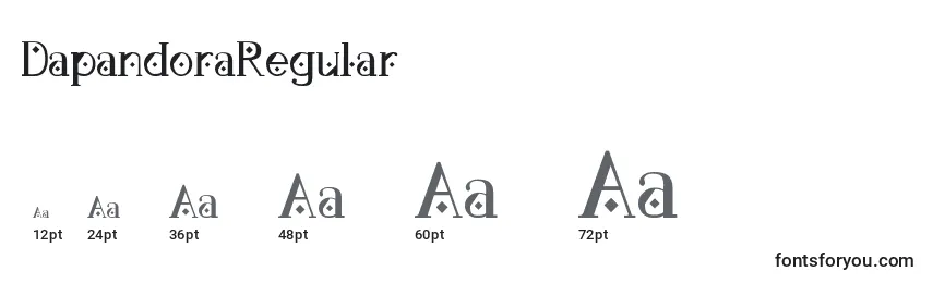 DapandoraRegular Font Sizes