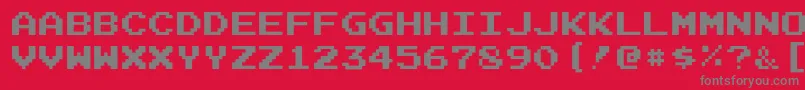 JoystixMonospace Font – Gray Fonts on Red Background