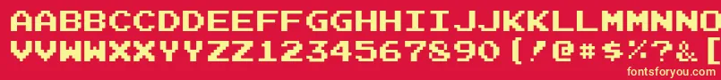 JoystixMonospace Font – Yellow Fonts on Red Background