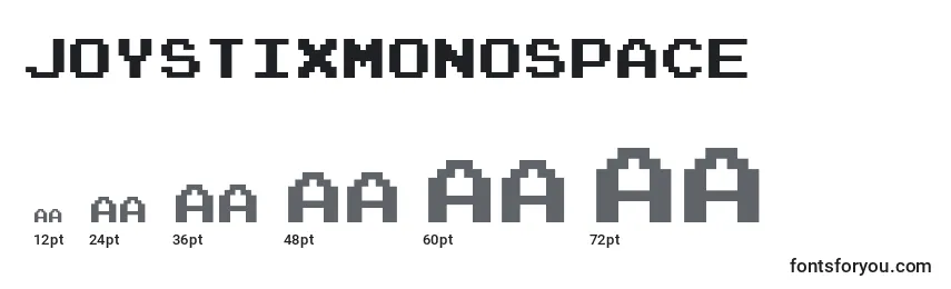 Größen der Schriftart JoystixMonospace (102418)