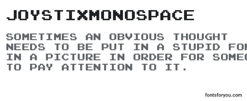 JoystixMonospace (102418) フォントのレビュー
