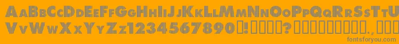 Fonte ShreddedForYou – fontes cinzas em um fundo laranja