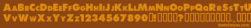 ShreddedForYou Font – Orange Fonts on Brown Background