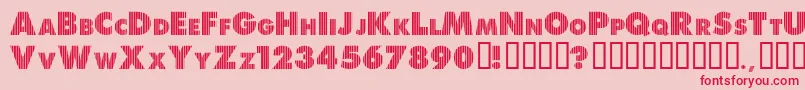 ShreddedForYou Font – Red Fonts on Pink Background