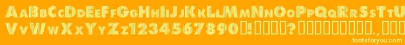 ShreddedForYou Font – Yellow Fonts on Orange Background