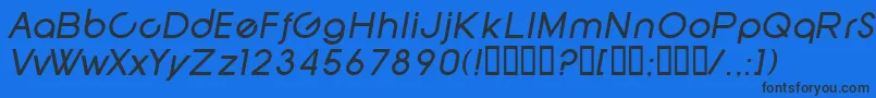 SfNewRepublicItalic Font – Black Fonts on Blue Background