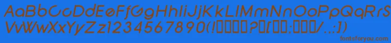 SfNewRepublicItalic Font – Brown Fonts on Blue Background