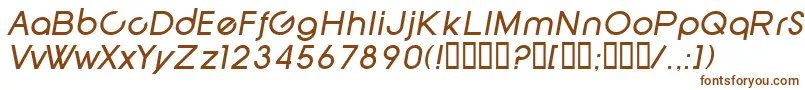 SfNewRepublicItalic-Schriftart – Braune Schriften auf weißem Hintergrund