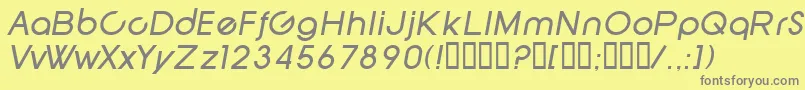Czcionka SfNewRepublicItalic – szare czcionki na żółtym tle