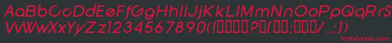 SfNewRepublicItalic Font – Red Fonts on Black Background