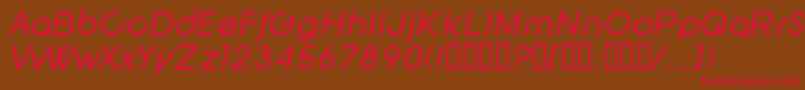 SfNewRepublicItalic Font – Red Fonts on Brown Background