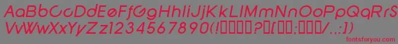 SfNewRepublicItalic Font – Red Fonts on Gray Background