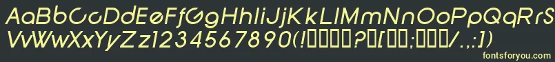 SfNewRepublicItalic Font – Yellow Fonts on Black Background