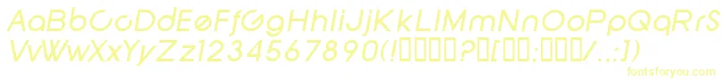 SfNewRepublicItalic-fontti – keltaiset fontit