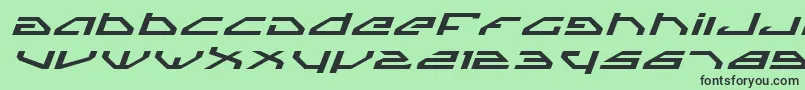 SpylordExpandedItalic Font – Black Fonts on Green Background