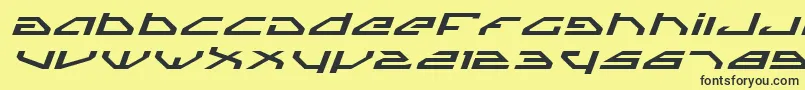 SpylordExpandedItalic Font – Black Fonts on Yellow Background
