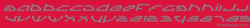SpylordExpandedItalic Font – Gray Fonts on Red Background