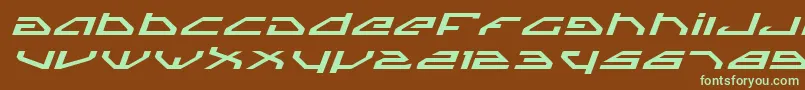 SpylordExpandedItalic Font – Green Fonts on Brown Background