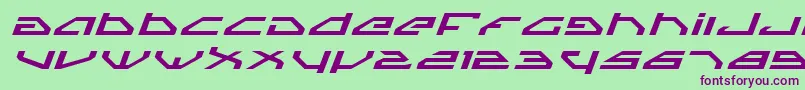 SpylordExpandedItalic Font – Purple Fonts on Green Background