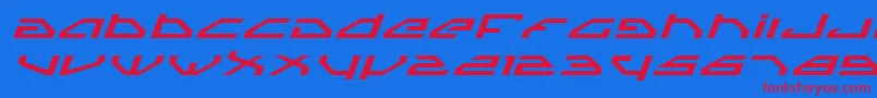 Police SpylordExpandedItalic – polices rouges sur fond bleu