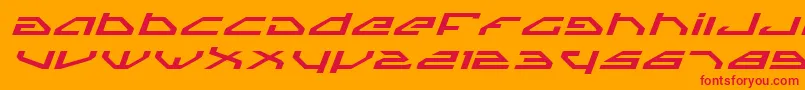 SpylordExpandedItalic Font – Red Fonts on Orange Background