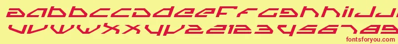 SpylordExpandedItalic Font – Red Fonts on Yellow Background