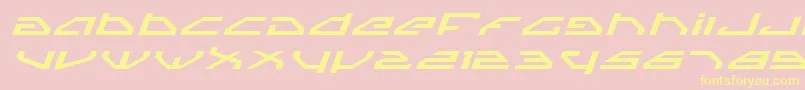 SpylordExpandedItalic Font – Yellow Fonts on Pink Background