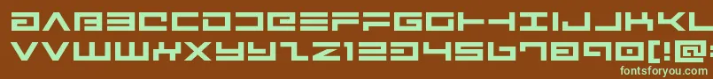 Avengerexpand Font – Green Fonts on Brown Background