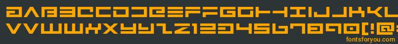 Avengerexpand Font – Orange Fonts on Black Background