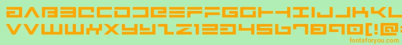 Avengerexpand Font – Orange Fonts on Green Background