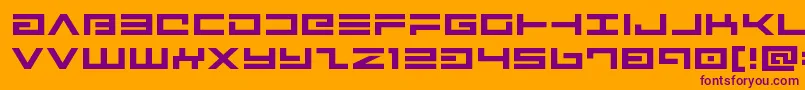 Avengerexpand Font – Purple Fonts on Orange Background