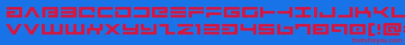 Avengerexpand Font – Red Fonts on Blue Background