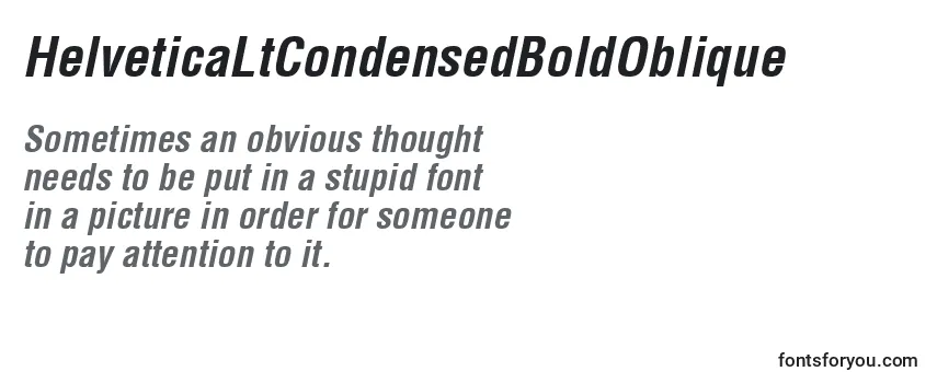 Обзор шрифта HelveticaLtCondensedBoldOblique