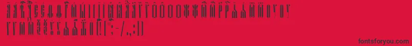KathismaUcsSpacedout Font – Black Fonts on Red Background
