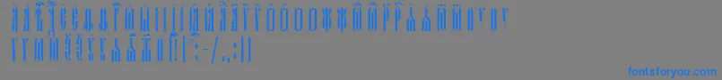 KathismaUcsSpacedout Font – Blue Fonts on Gray Background