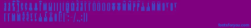 KathismaUcsSpacedout Font – Blue Fonts on Purple Background
