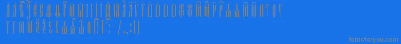 KathismaUcsSpacedout Font – Gray Fonts on Blue Background
