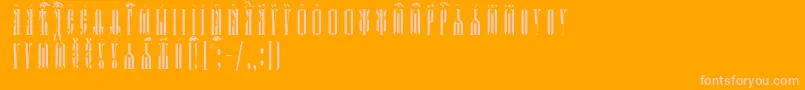KathismaUcsSpacedout Font – Pink Fonts on Orange Background