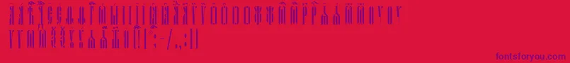 KathismaUcsSpacedout Font – Purple Fonts on Red Background