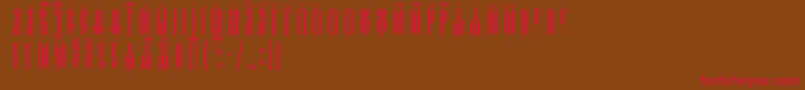KathismaUcsSpacedout Font – Red Fonts on Brown Background